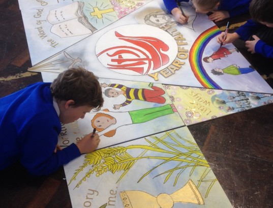 A school jigsaw created to mark The Year of the Faith A school jigsaw created to mark The Year of the Faith